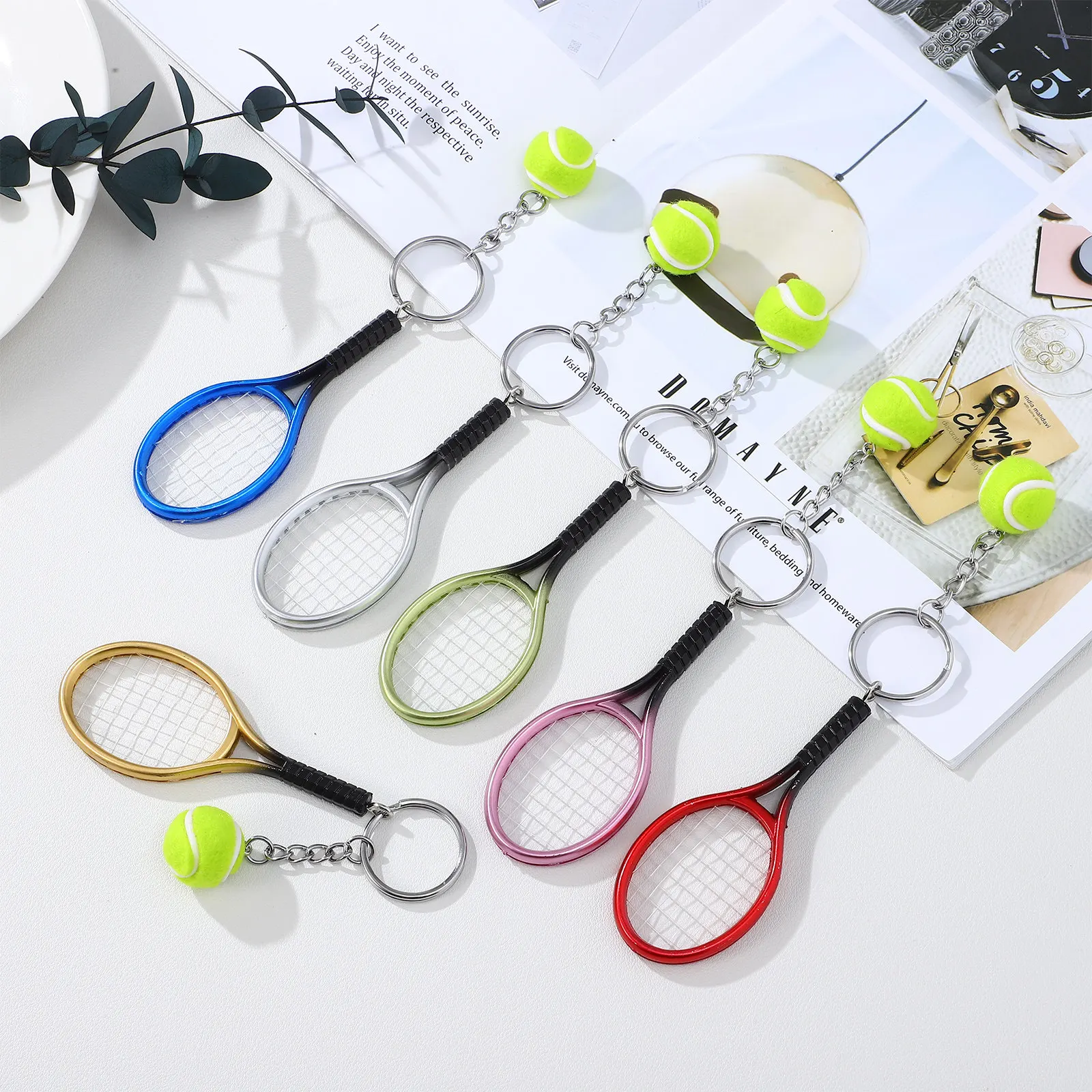 24pcs-tennis-key-fob-realistic-mini-tennis-ball-racket-keyholder-pendant-perfect-gift-sporty-decorative-keychain