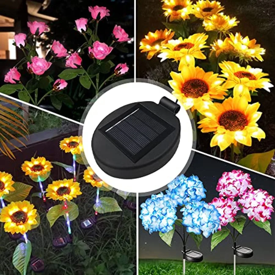 Solar Lantern Top LED Panel Lantern Lid Lights Replacement Part for Outdoor Flower DIY Solar Flower Lights Garden Patio Decor view 6