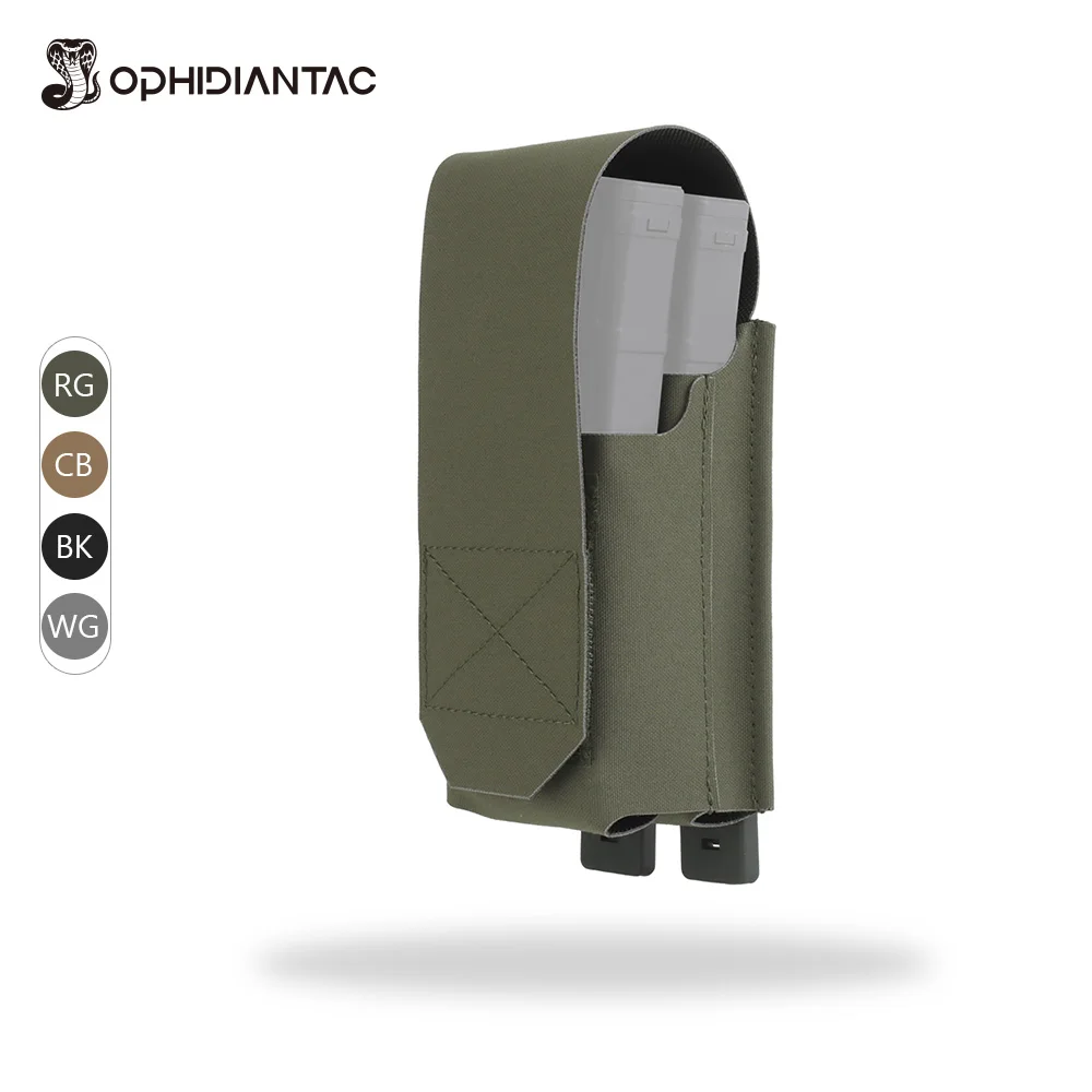 

OPHIDIANTAC 5,56 откидная двойная сумка для магнитов с зажимами MOLLE, широко применимый держатель для охотничьих принадлежностей