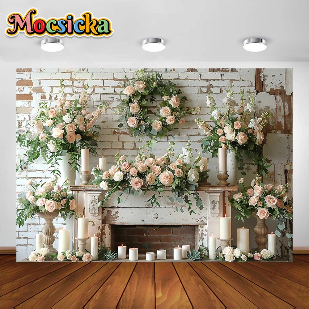 Musim semi Bohemian latar belakang fotografi Pampas dekorasi rumput anak perempuan potret pesta bersalin bunga Antik tirai foto latar belakang