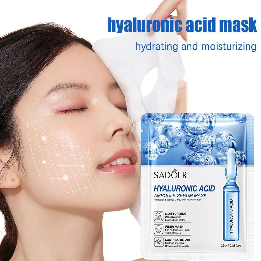 Masques qualifiée aux hydratants à l'acide hyaluronique et niacinamide, masque facial, pores, rétrécissement de la peau, soin, Y8Z9, haut de gamme, nouveau, 1 pièce