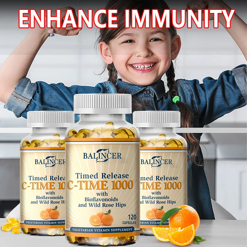 High Quality Vitamin C - 1000 Mg Capsules with Bioflavonoids | Antioxidant, Immune Support, and More