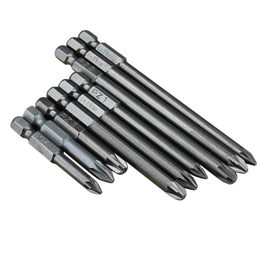 1Pc PZ1 PZ2 PZ3 Screwdriver Bit Magnetic Pozidriv Screwdriver Bit 1/4\