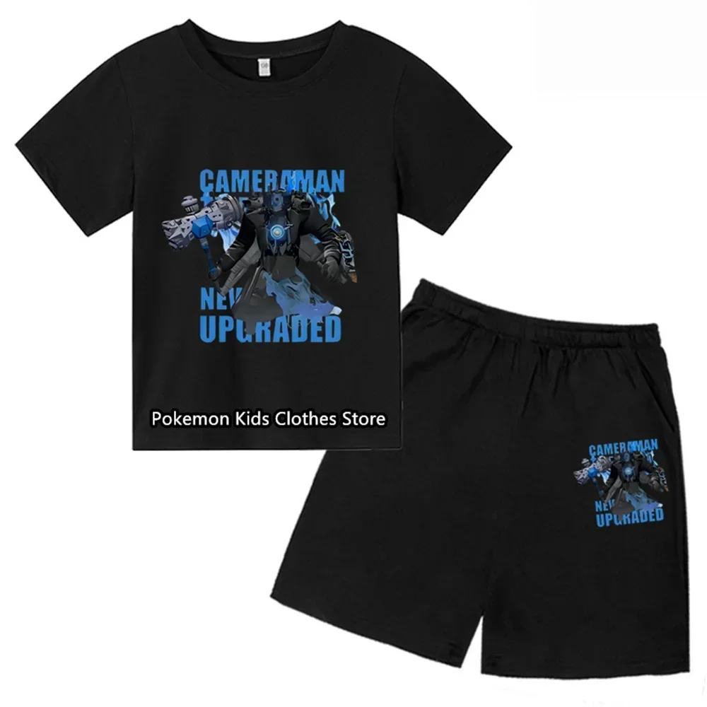 Kids Game Tshirt Boys Game SpeakerMan Camcorder Man  Cosplay Costume Children Clothing Baby Girs Sweatshirt