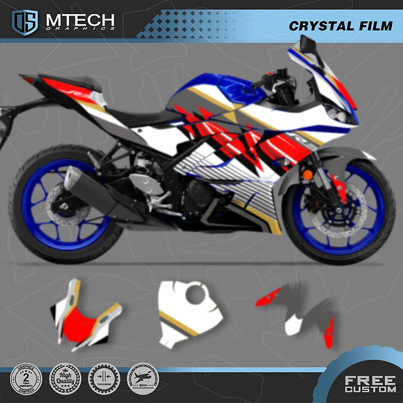 

DSMTECH Custom Motorcycle Graphics Enduro Decals Stickers Kits For YAMAHA 2019 2020 2021 2022 2023 R3 Enduro 004