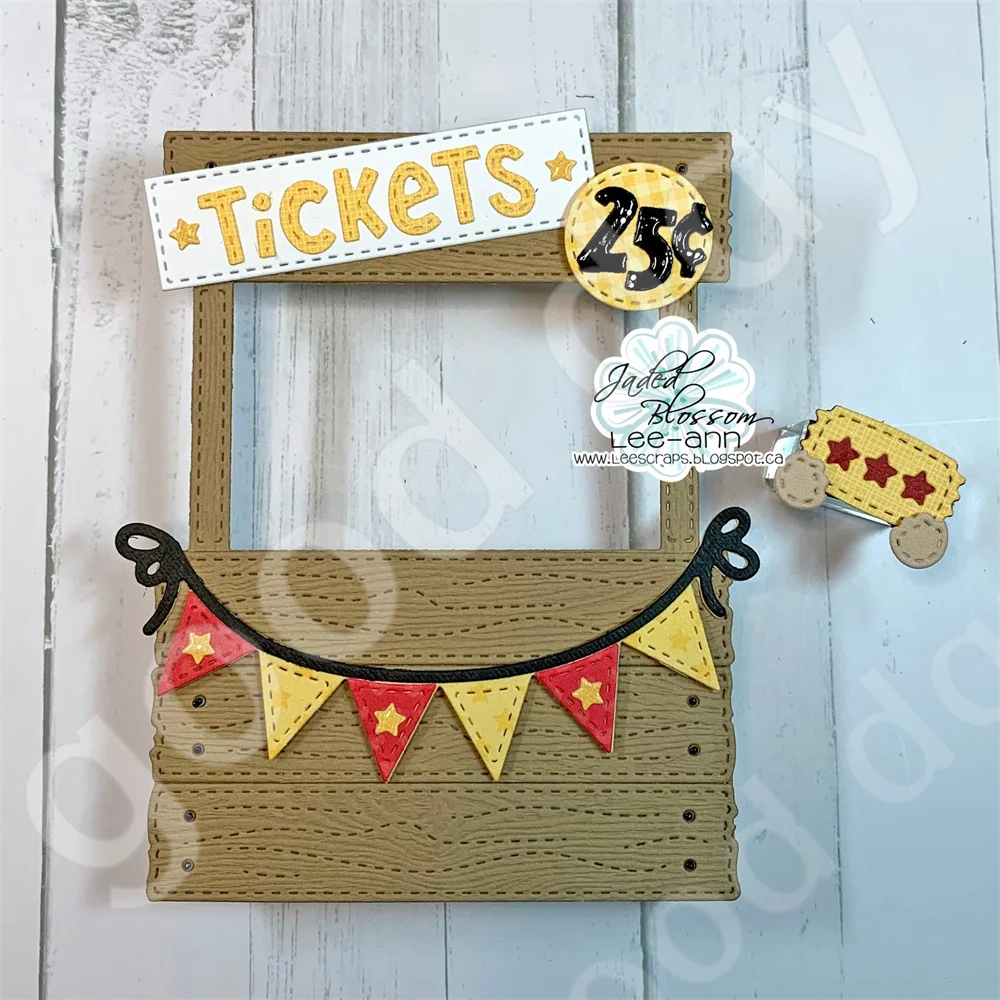 2023 New Arrival Build a Booth Metal Cutting Dies Scrapbook Diary Decoration Embossing Template Diy Greeting Card Handmade