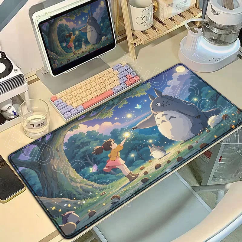 

Коврик для мыши Lockedge Anime T-Totoros, коврик для мыши, игровые аксессуары для ноутбука, новая компьютерная игровая клавиатура, настольный коврик XXL, коврик для мыши в подарок