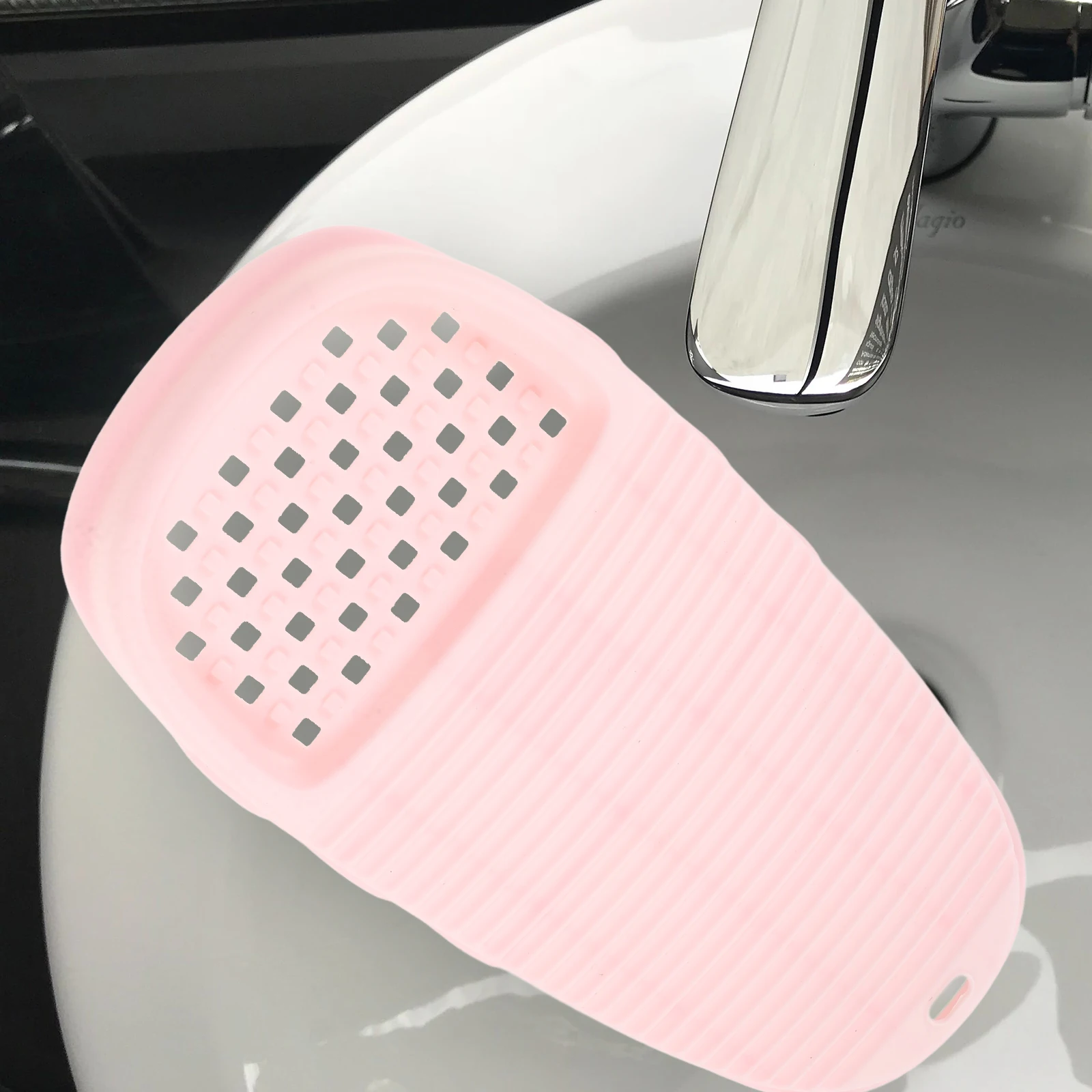

Mini Washboard Plastic Laundry Cleaner Soap Holder Clothes Bath Accessories Portable Travel Use Compact Design Ergonomic
