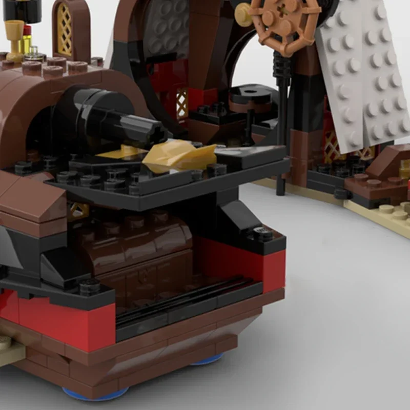 Tijolos moc técnicos modelo barco série pirata land speeder blocos de construção modulares presentes brinquedos para crianças conjuntos diy montagem