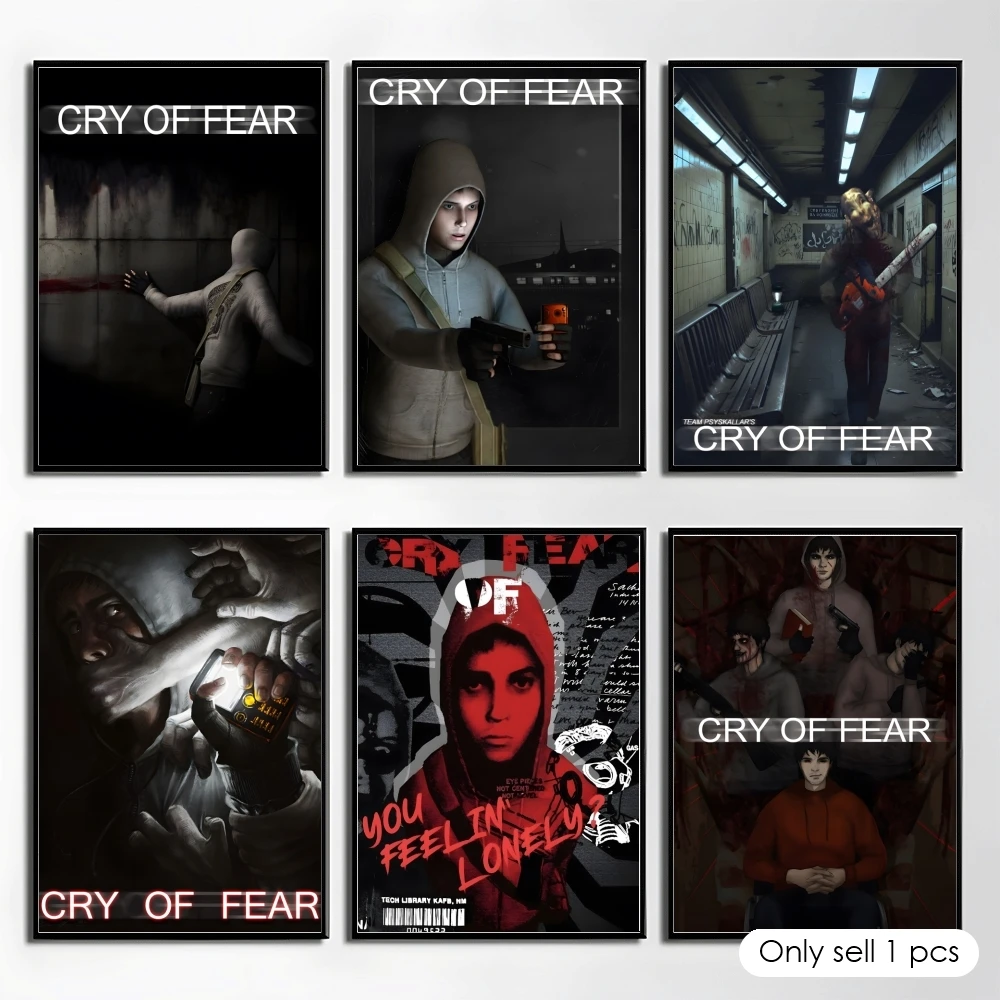 Video Game C-Cry Of Fear Poster Elegant And Affordable Wall Art Stickers For Dormitory Living Room And Bedroom Spaces