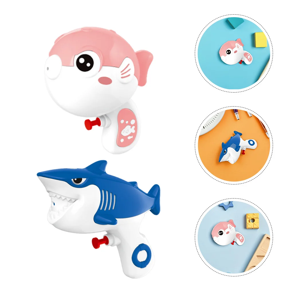 

2Pcs Shark Pufferfish Water Guns Kids Summer Pool Beach Outdoor Water Play Soakers Perfect Pool Party Essentials