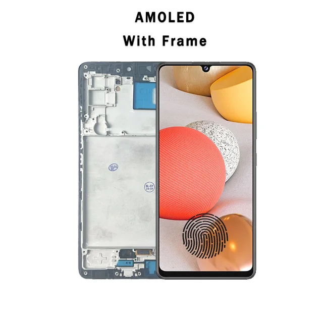 AMOLED Display Voor Samsung Galaxy A42 5G Lcd Touch Screen Digitizer Vergadering Voor Samsung A42 5G lcd-scherm Frame Onderdelen