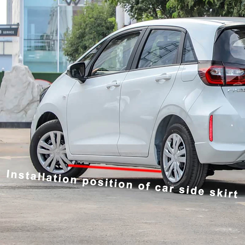 

Car Universal Side Skirts Splitter Winglet Side Wing Bumper Lip Anti-Scratch Carbon Fiber Look Accessories ABS For Honda Series