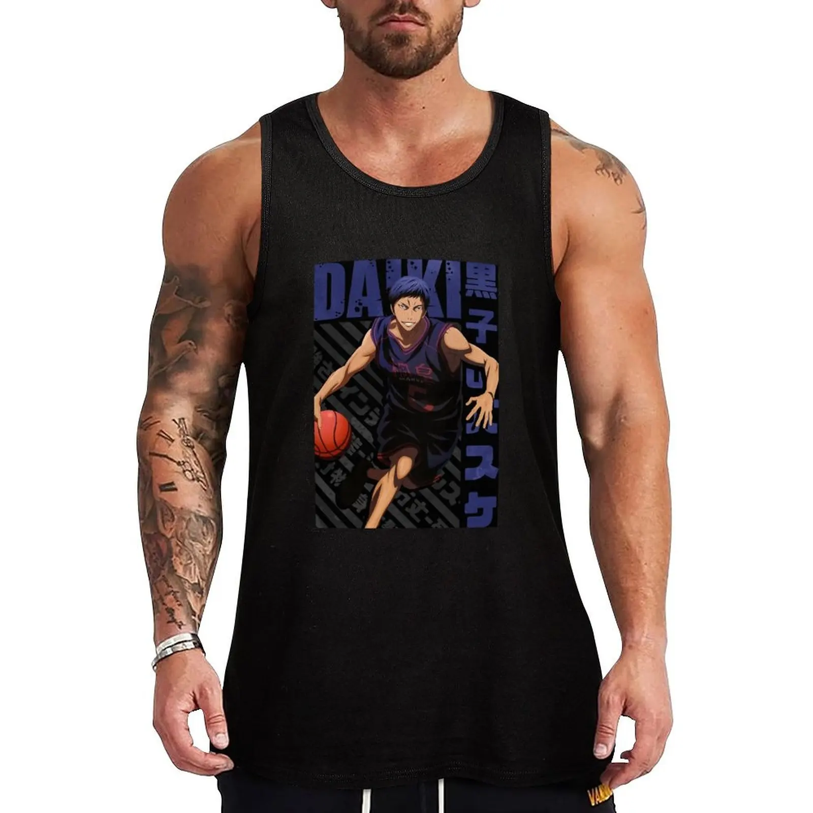 Kuroko no Basket Daiki Aomine Poster Tank Top bodybuilding for men Men sleeveless tee gym men