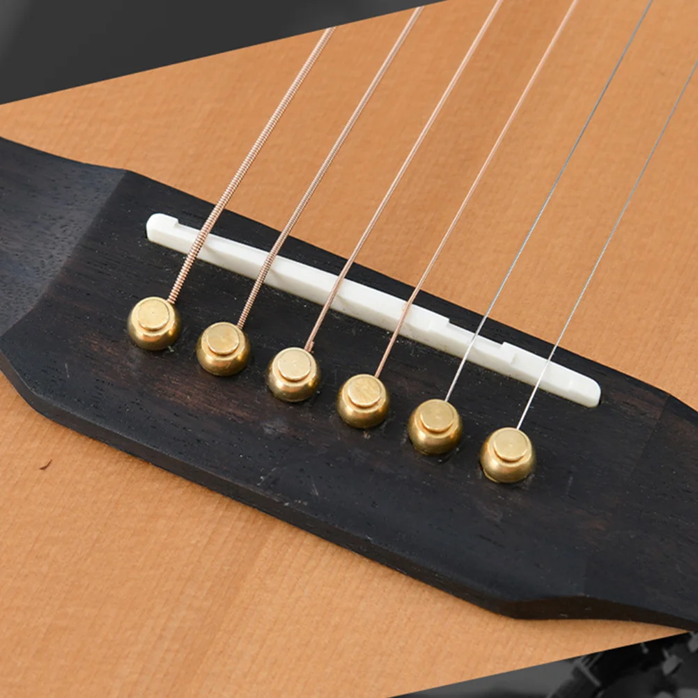 

12Pcs Guitar Bridge Pin Pegs Indifferent Colors Unique Style Convenient Daily Practice Performance Guitar Accessories