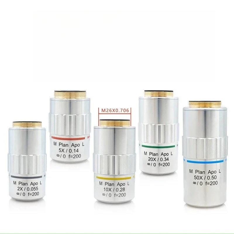achromatic super long working distance objective parfocal distance 95mmm infinite distance calibration