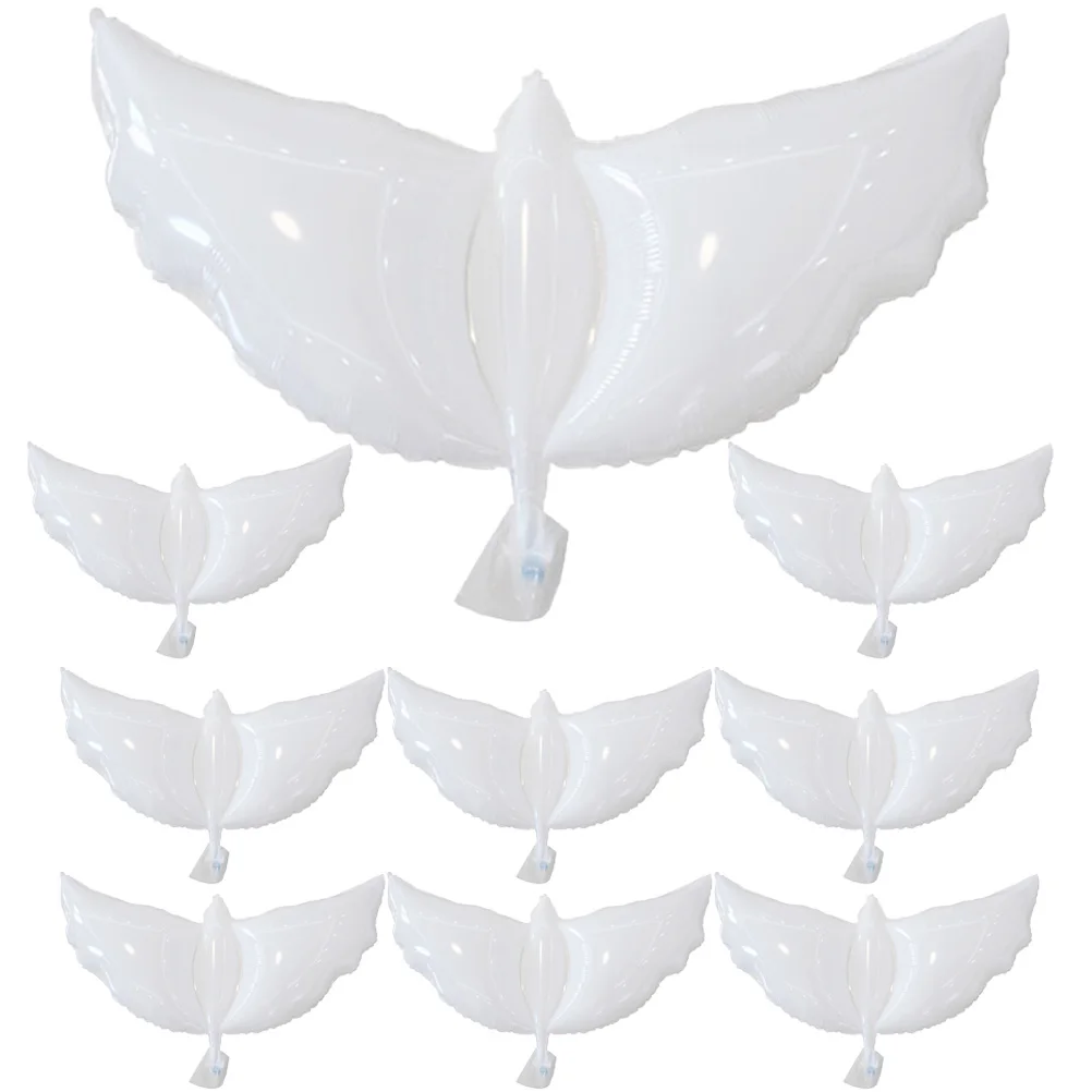 

10pcs White Dove Balloons Wedding Party Decorations Peace Theme Celebration Birthday Garden Festival Accessories