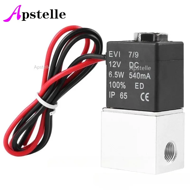 APSTELLE DC 12V 24V 110V 220V Solenoid Valve 1/4\