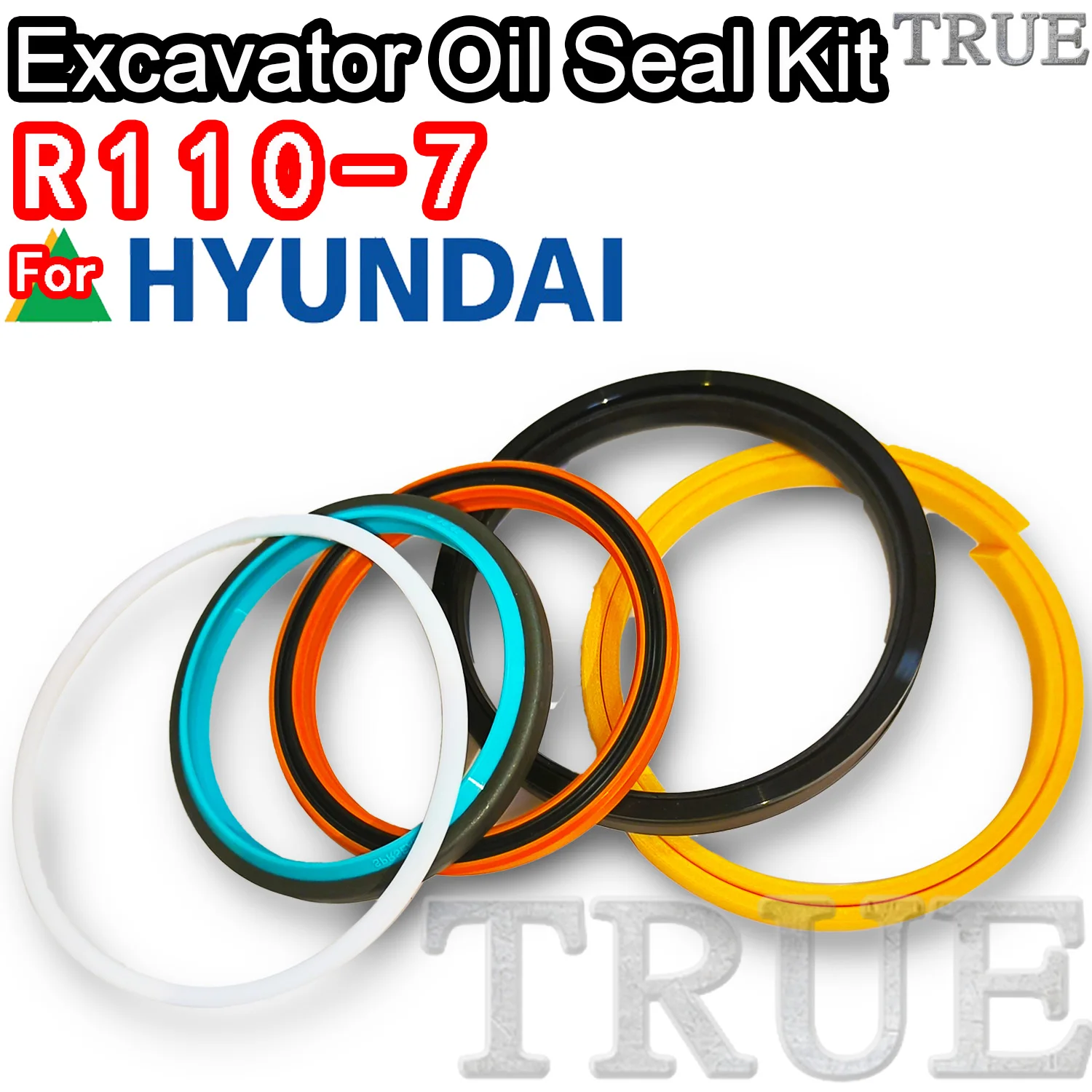 For R110-7 Hyundai Oil Seal Excavator Repair Kit R110 7 Pack Heavy Master Excavating Machinery Maintenance Floating Rebuild Dust