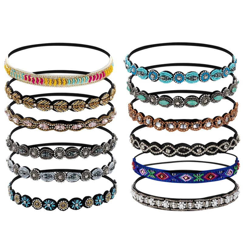 Ethnic Vintage Bohemian BeadsElastic Headband Hair Band Hair accesories