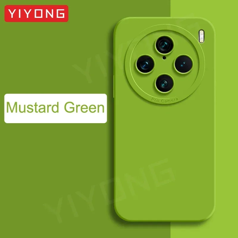 Für VivoX100 Pro Fall YIYONG Seidige Gefühl Flüssigkeit Silikon Soft Cover Für VIVO X100 Ultra X200 Pro Mini VivoX200 Globale Telefon Fällen 5