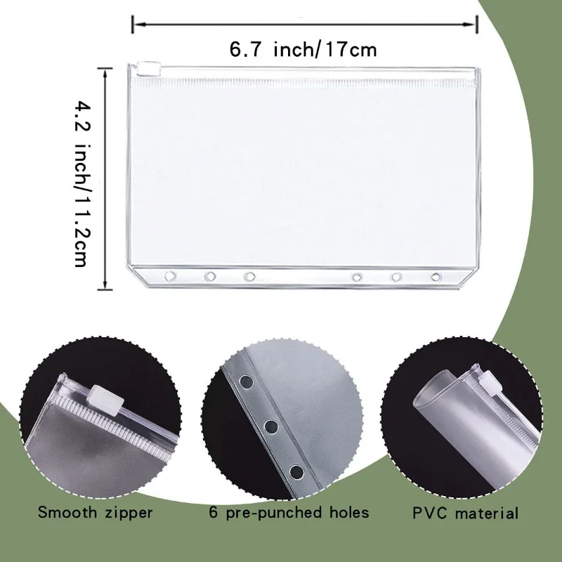 New A5 A6 Budget Binder Planner with 12 Pieces Cash Envelopes, Colorful PU Leather Notebook Binder with 12 PCS A6 Binder Pockets
