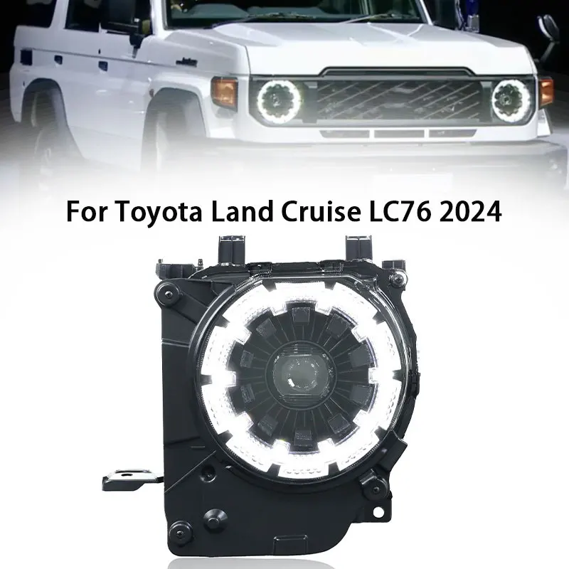 

Фары для Toyota Land Cruiser LC76 2024, передняя фонарь DRL, автомобильные принадлежности, настройка дневного света, автомобильные аксессуары