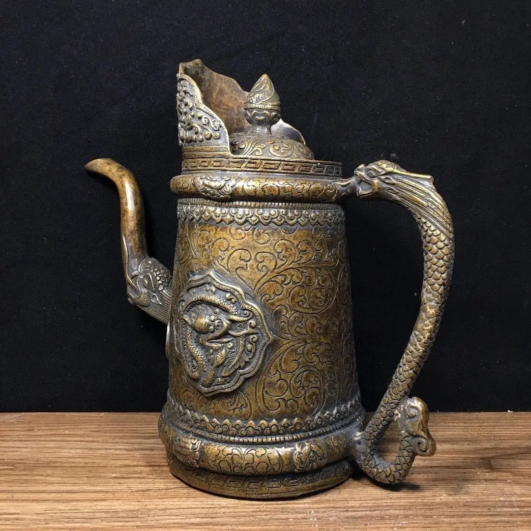 Retro Creative dragon pattern Teapot Ornament Decoration Tea Pet Figurines Desk Decor Accessories