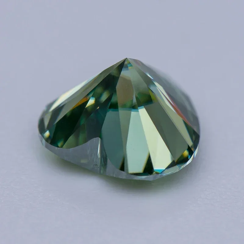 

Moissanite Stone Natural Colour Yellow Green Heart Cut Lab Created Diamond Jewelry Making Materials Comes With GRA Certificate