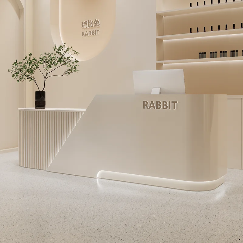 

Beauty Reception Desk Professional Counter Reception Modern Simple Caja Registradora Para Negocios Commercial Furniture