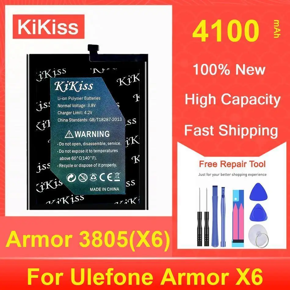 

Kikiss Battery 4100Mah Armor 3805(X6) для Ulefone X6