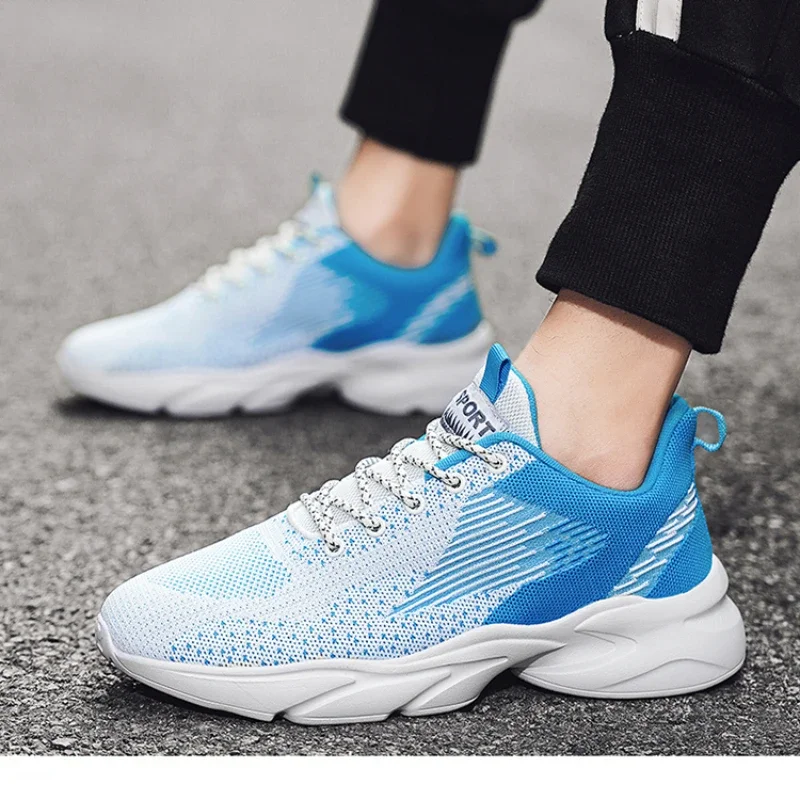 

New Casual Mesh Breathable Lace-Up Sport Shoes Men Running Shoes 2025 Male Fashion Lightweight Non-Slip Walking Footwear tênis