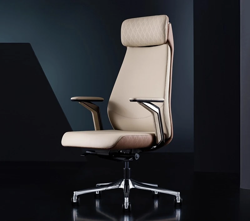 

Light luxury leather office chair ergonomic computer comfortable study chair