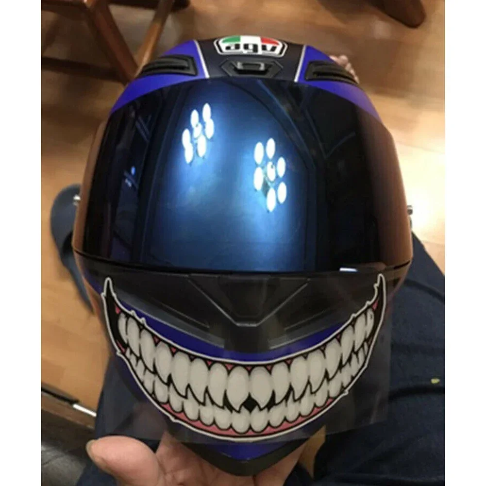 Durable Helmet Rider Sticker Decal Waterproof Replacement Teeth 1pcs/set PVC Accessories Decoration For Motorcycle