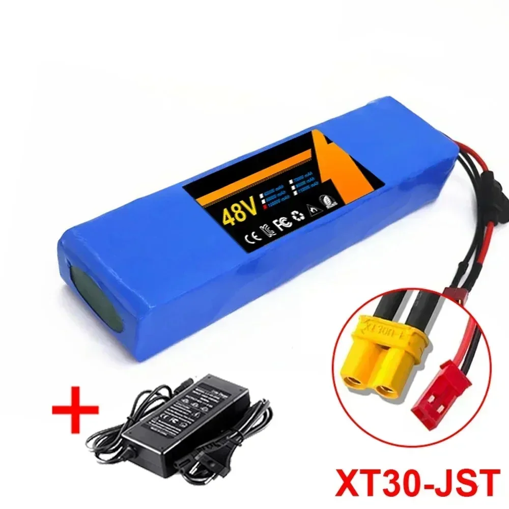 48 V 30Ah 18650 Lithium Batterij 13S2P 1000 W High Power Batterij 48 V/54.6 V oplader 30000 mAh BMS + Zekering