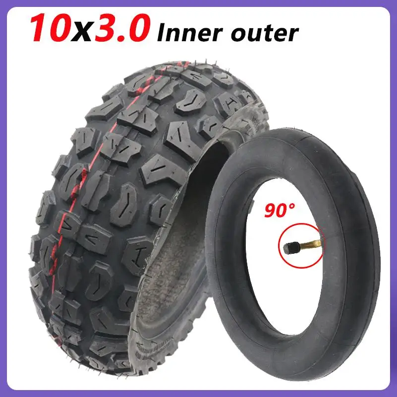 

10x3 Inch TUOVT Widened Pneumatic Tire Inflatable Tyre for Electric Scooter VSETT 10+ ZERO 10X Kaabo Mantis 10 Inch Dualtron