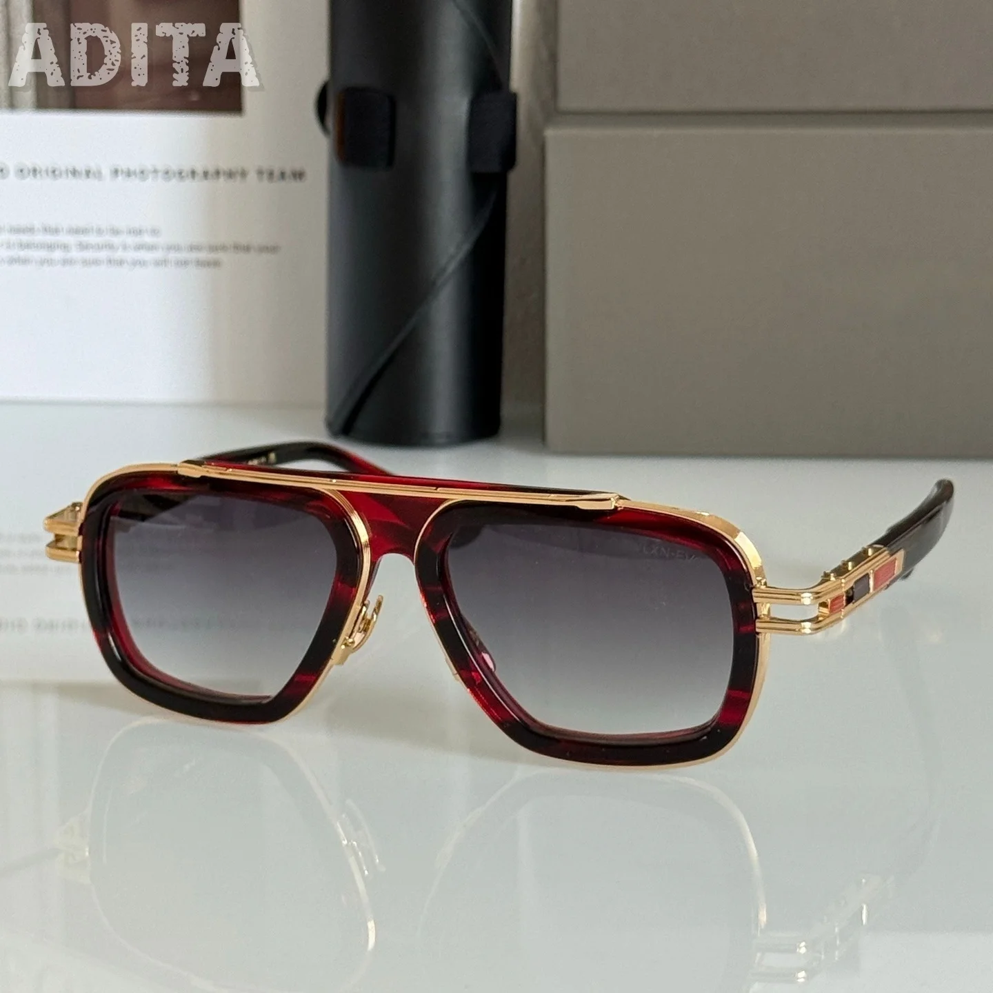 ADITA LXN EVO Top Hoge Kwaliteit Zonnebrillen voor Heren Titanium Stijl Modieus Design Zonnebrillen voor Dames met doos