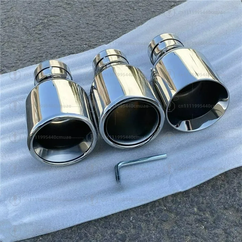 stainless steel automotive exhaust muffler tip universal tube bevel welded edge automotive parts bright silver