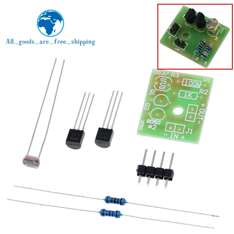 DIY Kit Light Control Sensor Switch Suite Photosensitive Induction Switch Kits DIY Electronic Trainning Integrated Circuit Suite