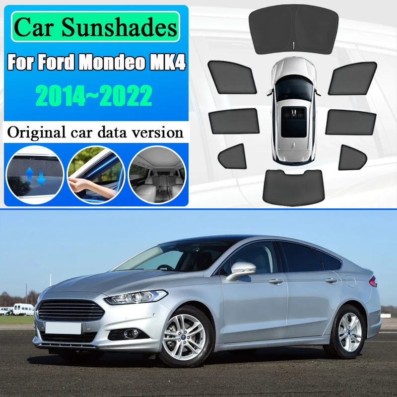 

Солнцезащитная сетка на окна автомобиля для Ford Mondeo MK4 Fusion MK2 2014-2022, защита от УФ-излучения, шторка для конфиденциальности, автоаксессуары