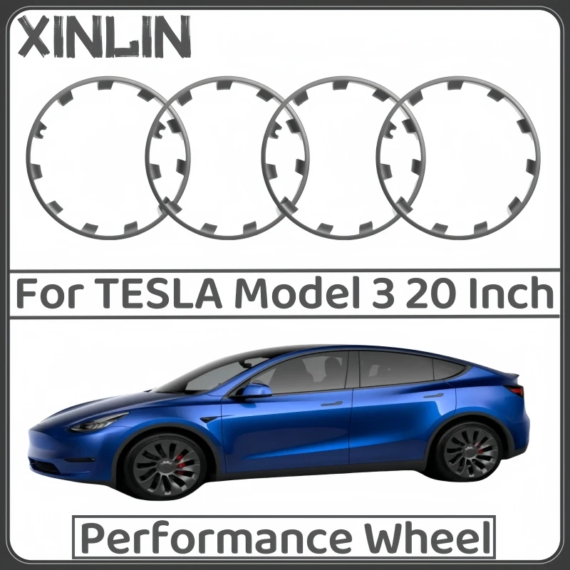 4 قطعة قبعات محور ل تسلا نموذج 3 20 بوصة هايت الأداء محور عجلات حماية حلقة استبدال غطاء حافة كاملة اكسسوارات 2023