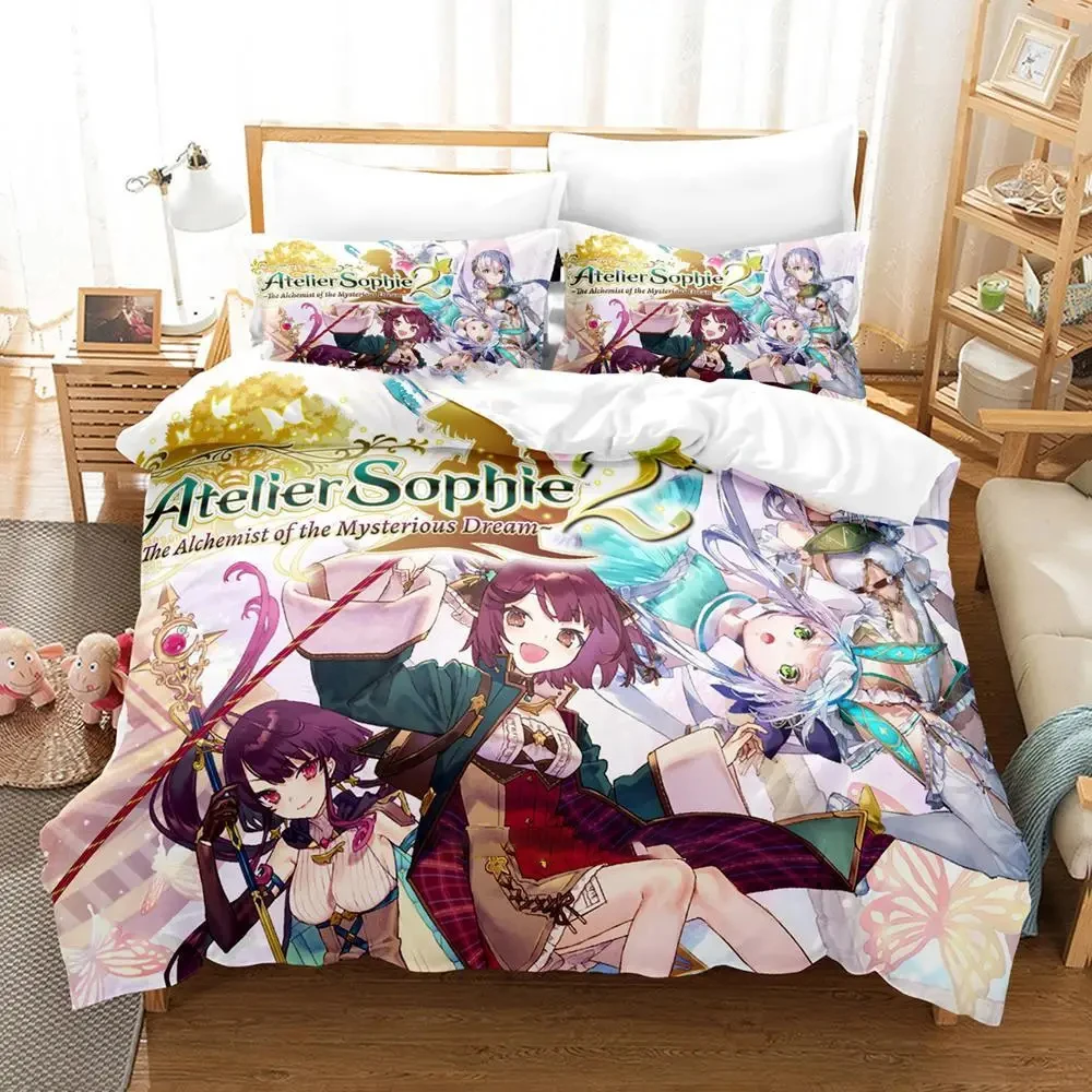 

3D Print Anime Atelier Sophie Bedding Set Duvet Cover Bed Set Quilt Cover Pillowcase Comforter king Queen Size