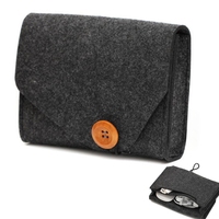 Portable Felt Storage Bag Outdoor Travel Digital Cable Electronics Accessories Organizer Charge Earphone Makeup Storage Pouches