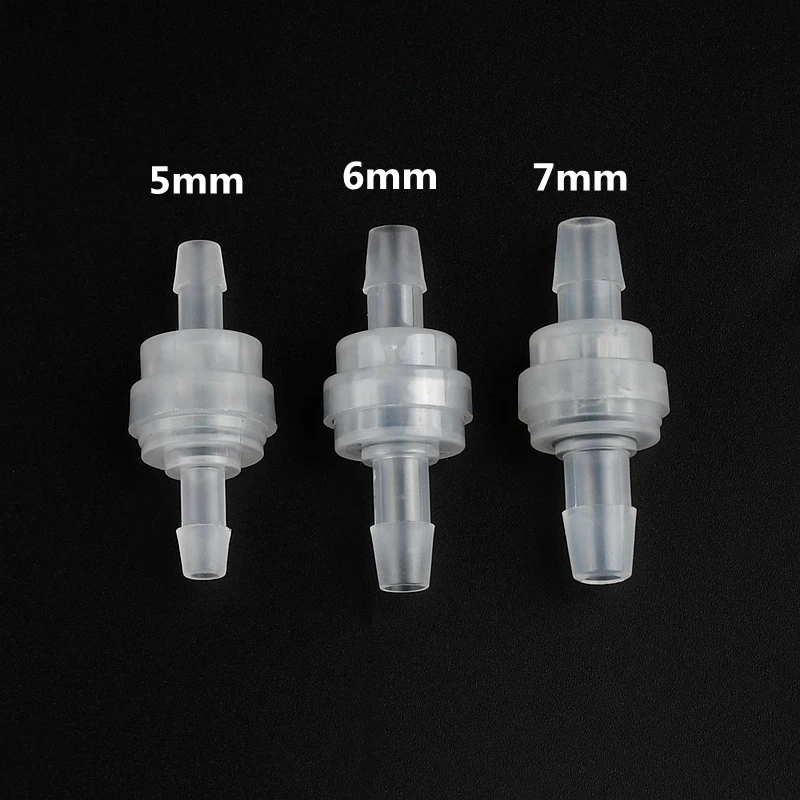 1PC 5mm 6mm 7mm Exquisite type Plastic One Way Inline Check Valve Gas Air Liquid Water Fluids One-Way Valve PVC Hose Connectors