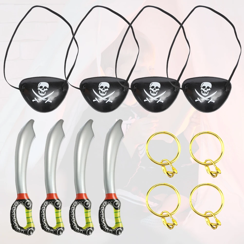 مجموعة أزياء القراصنة آمنة وصديقة للبيئة دعائم الهالوين مستلزمات تنكرية للحفلات التنكرية للتصوير الفوتوغرافي من القماش القراصنة تحت عنوان