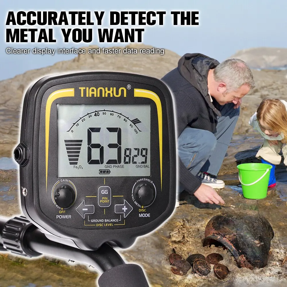 TX-850 Metal Detector Professional Underground Depth 2.5m Scanner Search Finder Gold Detector Treasure Hunter Pinpointer 11inch