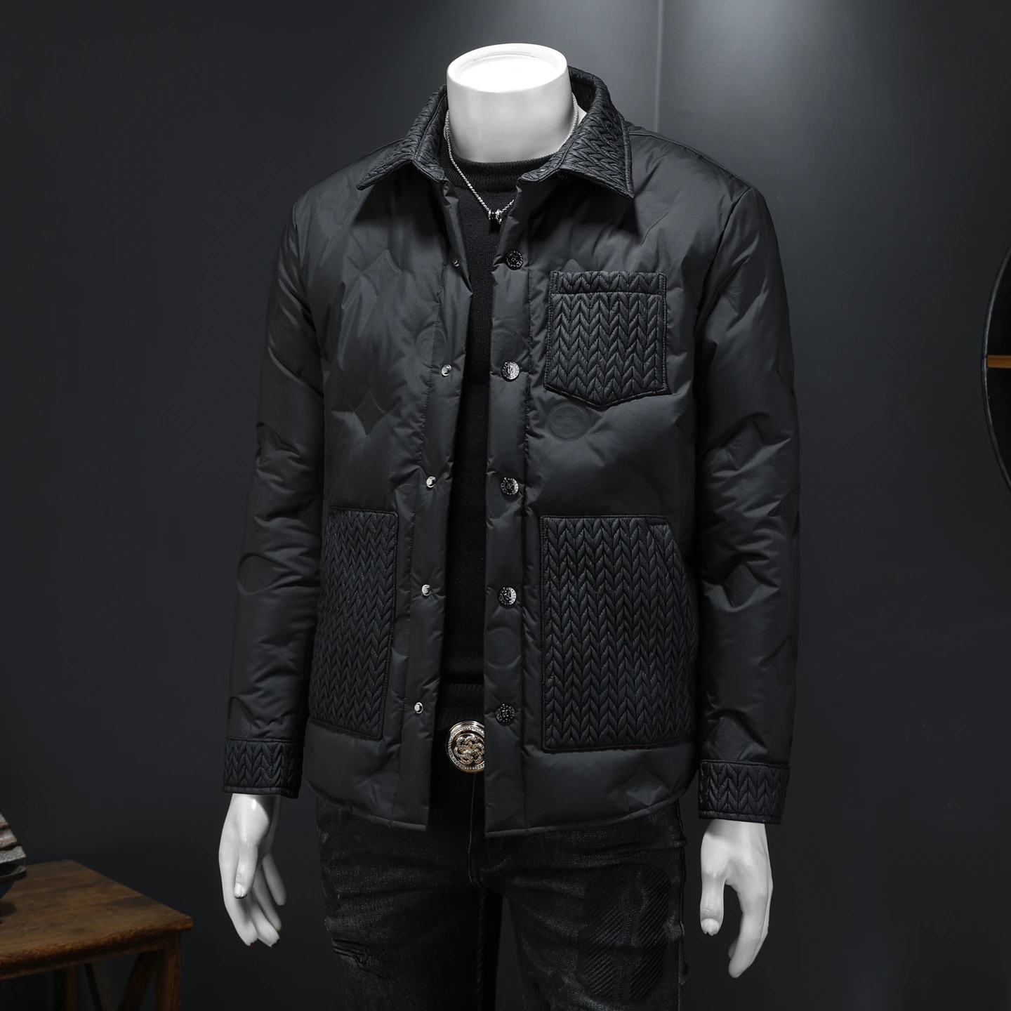 الرجال أسفل السترة 2026 الرجال الشتاء الدافئة أسفل سترة الأعمال عالية الجودة سميكة الدافئة عارضة أسفل السترات #2