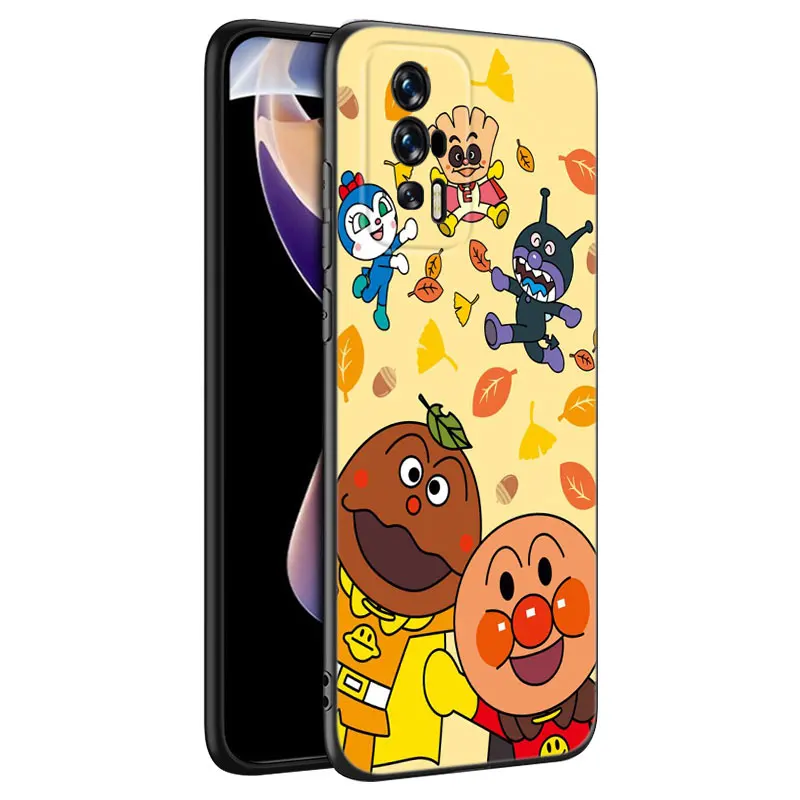 Fashion Anpanman Phone Case For Xiaomi Redmi K40 K50 Gaming Note 5 6 K20 K60 Pro 7A 8A 9A 9C 9i 9T 10A 10C 12C A1 A2 Black Cover