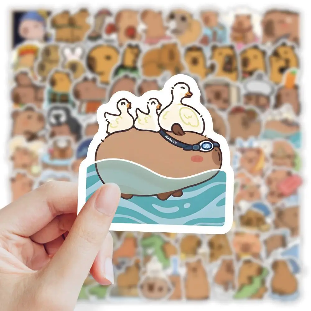 10/30/50Pcs Cute cartoon sticker Capibala Capybara decorative mobile phone waterproof sticker