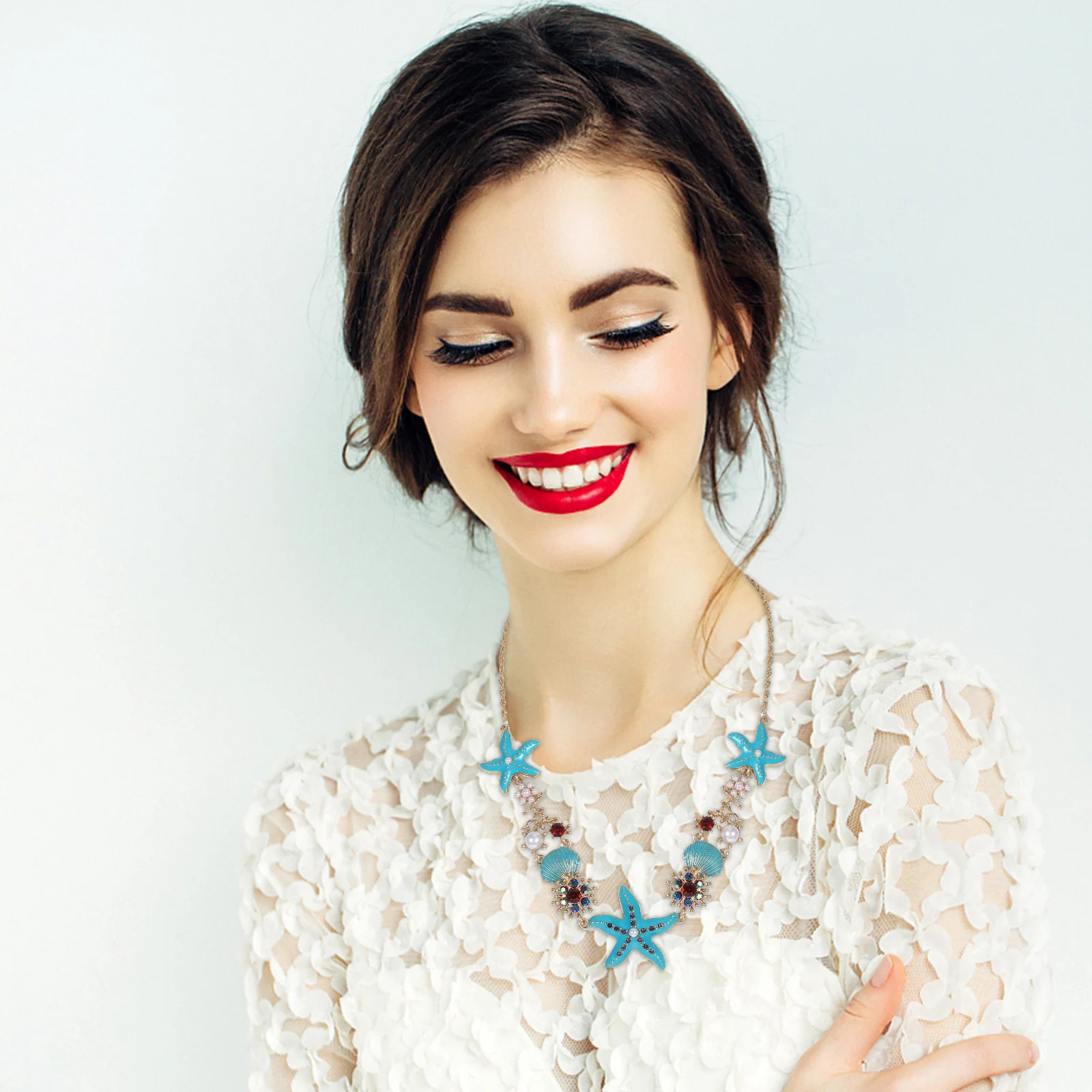 

Sea Star Necklace Boho Seashell Pendant Coastal Necklace Summer Beach Jewelry Ocean Pendant for Women Seashell Jewelry